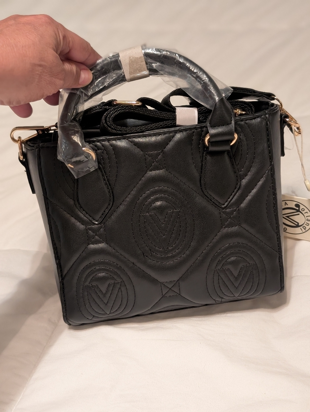 Valentino Orlandi Black Quilted Satchel - Picture 7 of 7